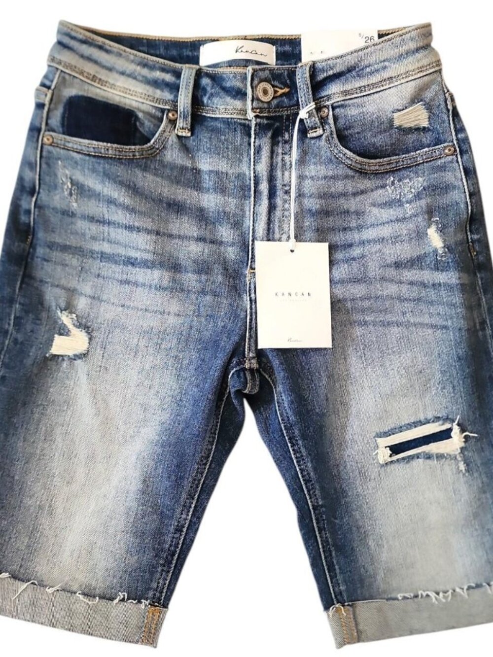 Kancan  Light Wash  Bermuda Shorts - size 5/26
